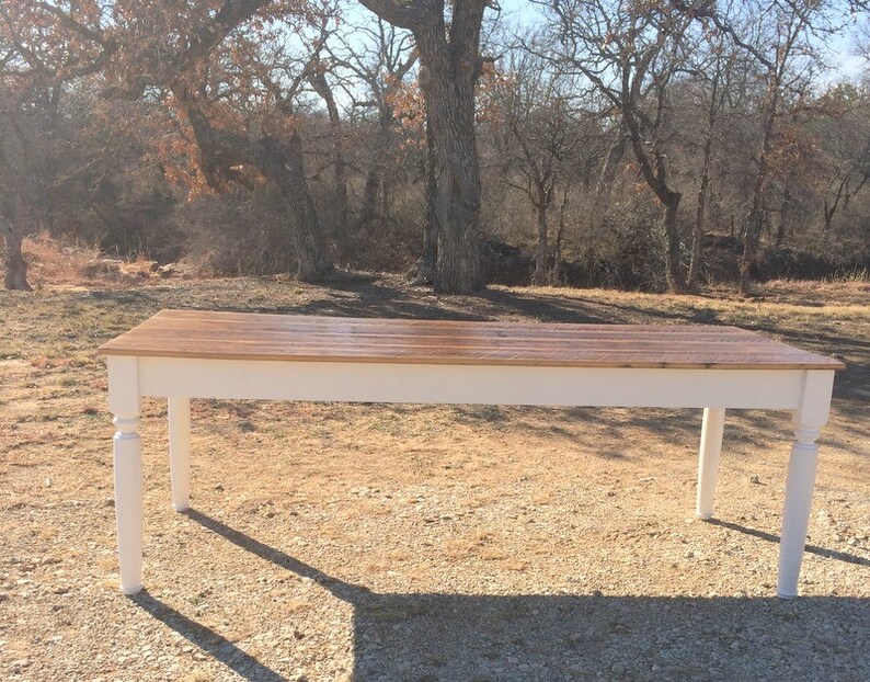 Farm Table With Reclaimed Wood Top Free Shipping Etsy