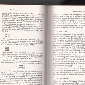 May include: A page from a book with text and diagrams related to the structure of hexagrams. The text is in English, with headings and numbered sections. The page is from a book about the I Ching.