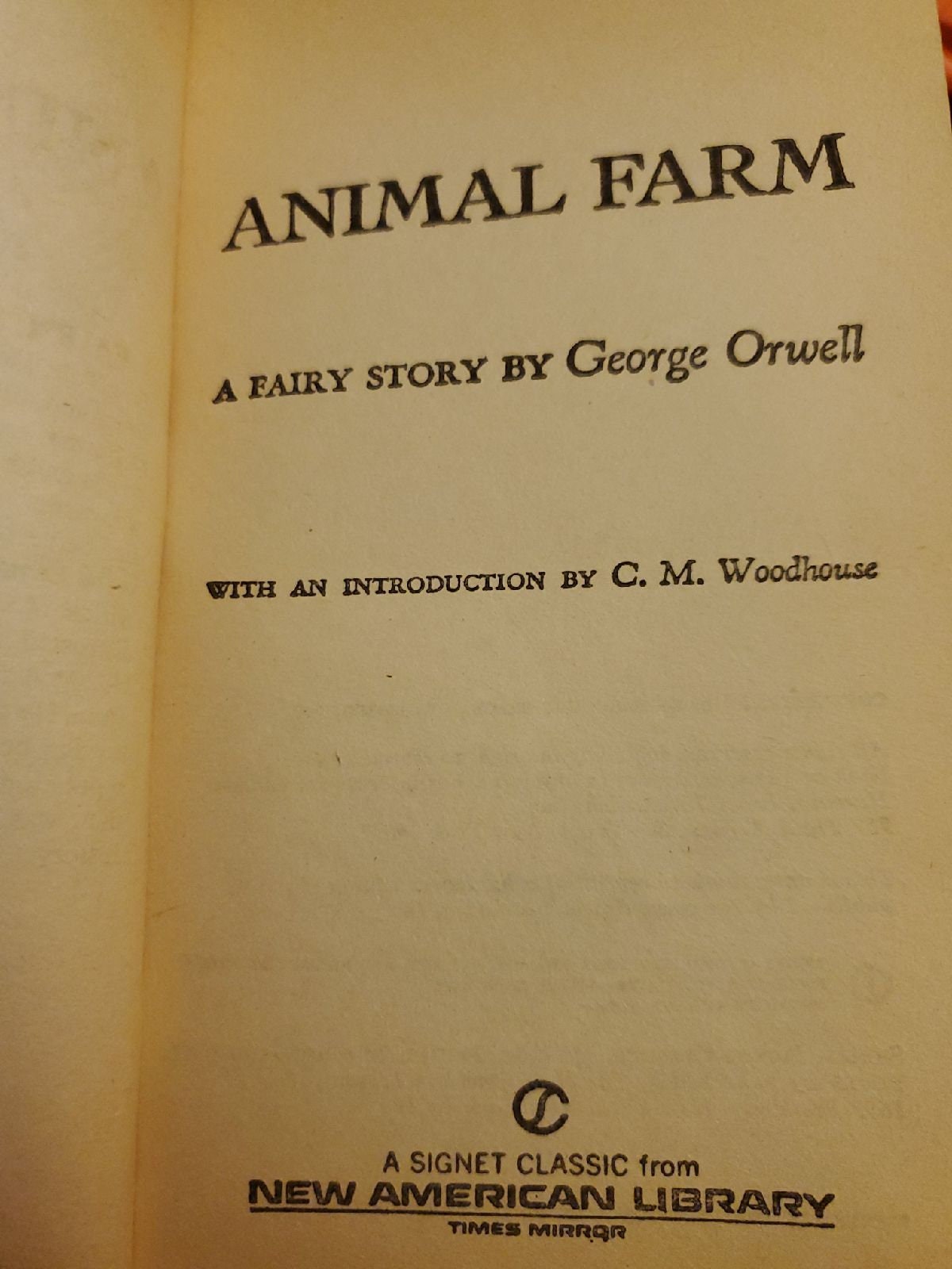 【中古】 Animal Farm dogs Animal Farm - George Orwell Paperback 1946 53rd | eBay