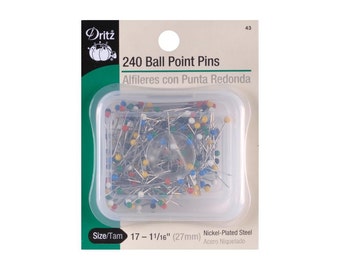 Dritz 240 Ball Point Pins Size 17 - 1 1/16" #43