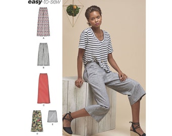Simplicity Sewing Pattern 8299 Misses' Skirts or Pants in Various Lengths