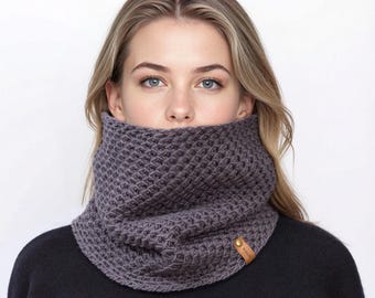 Merino Wool Knitted Cowl Neckwarmer