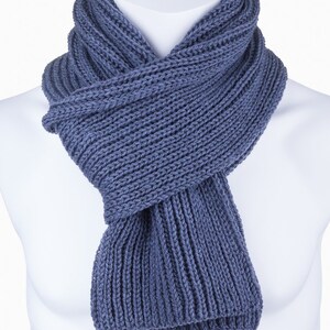 Men’s scarf In Merino Wool, Unisex Chunky Scarf, Men’s Chunky Knit Scarf, Long Wool Scarf