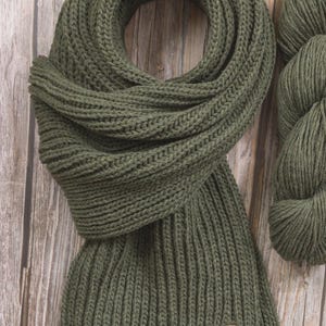 100% Wool Scarf, Handmade Knit Scarf, Extra Long Knit Scarf - Etsy