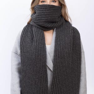 100% Merino Wool Extra Long Knit Scarf, Handmade in USA - Etsy
