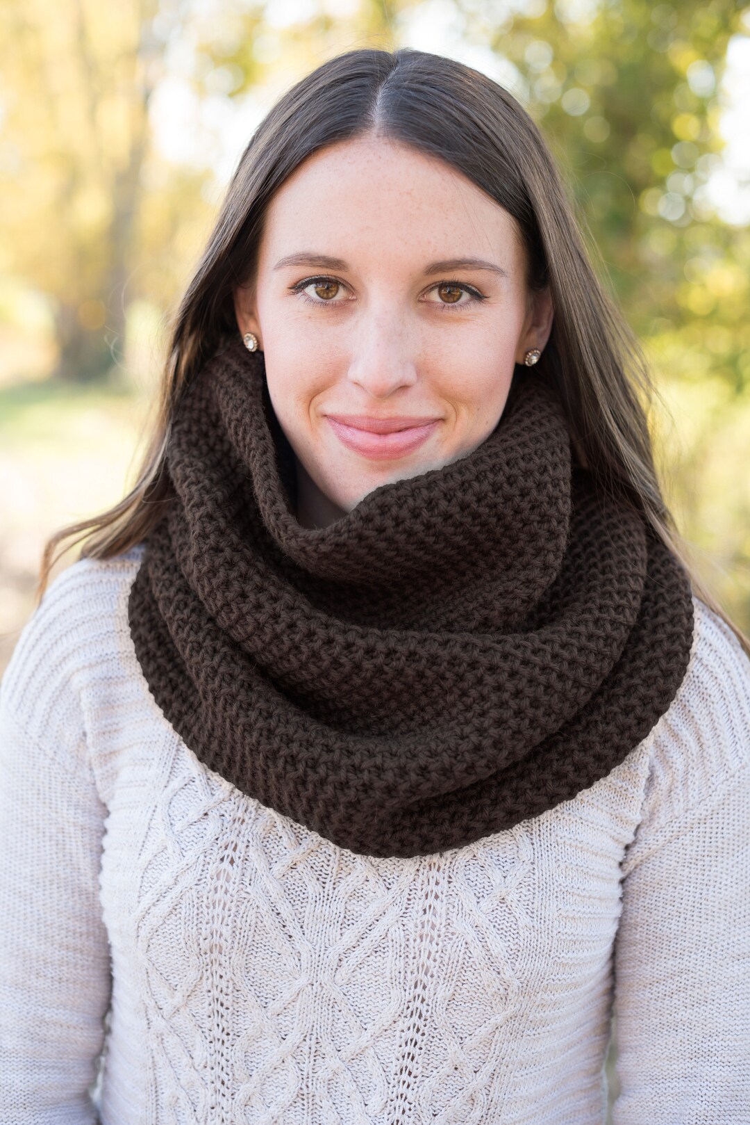 Chunky Knit Wool Cowl, Loop Scarf, Knit Infinity Scarf, Knit Cowl Scarf ...