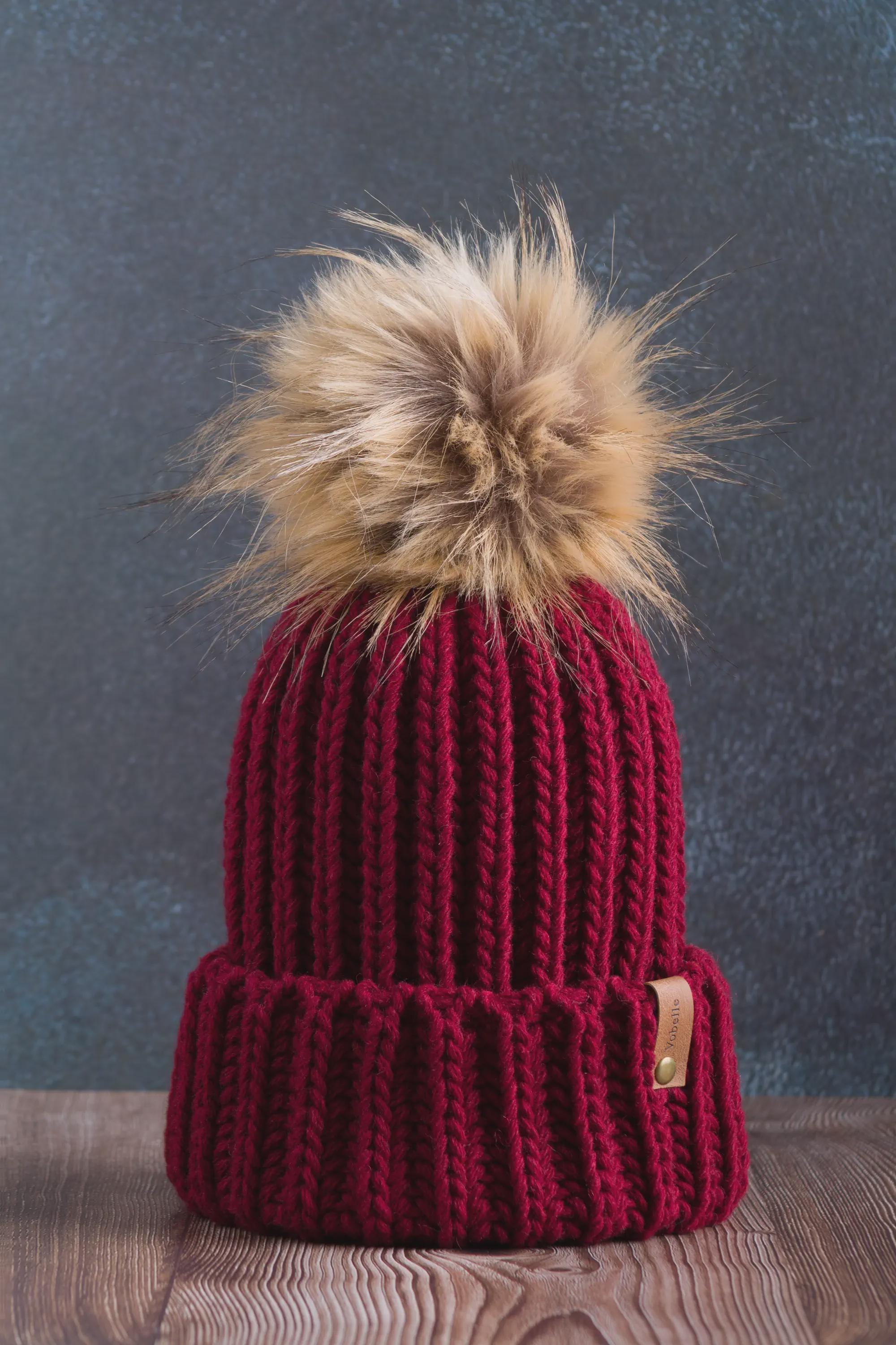 Red Embroidered Pom Beanie Custom - Etsy