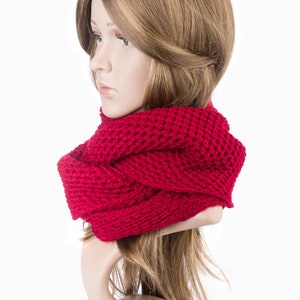 Chunky Scarf, Chunky Knit Scarf, Knit Infinity Scarf, Infinity Scarf image 5