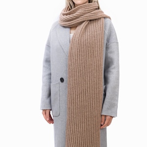 100% Merino Wool Extra Long Knit Scarf, Handmade in USA - Etsy