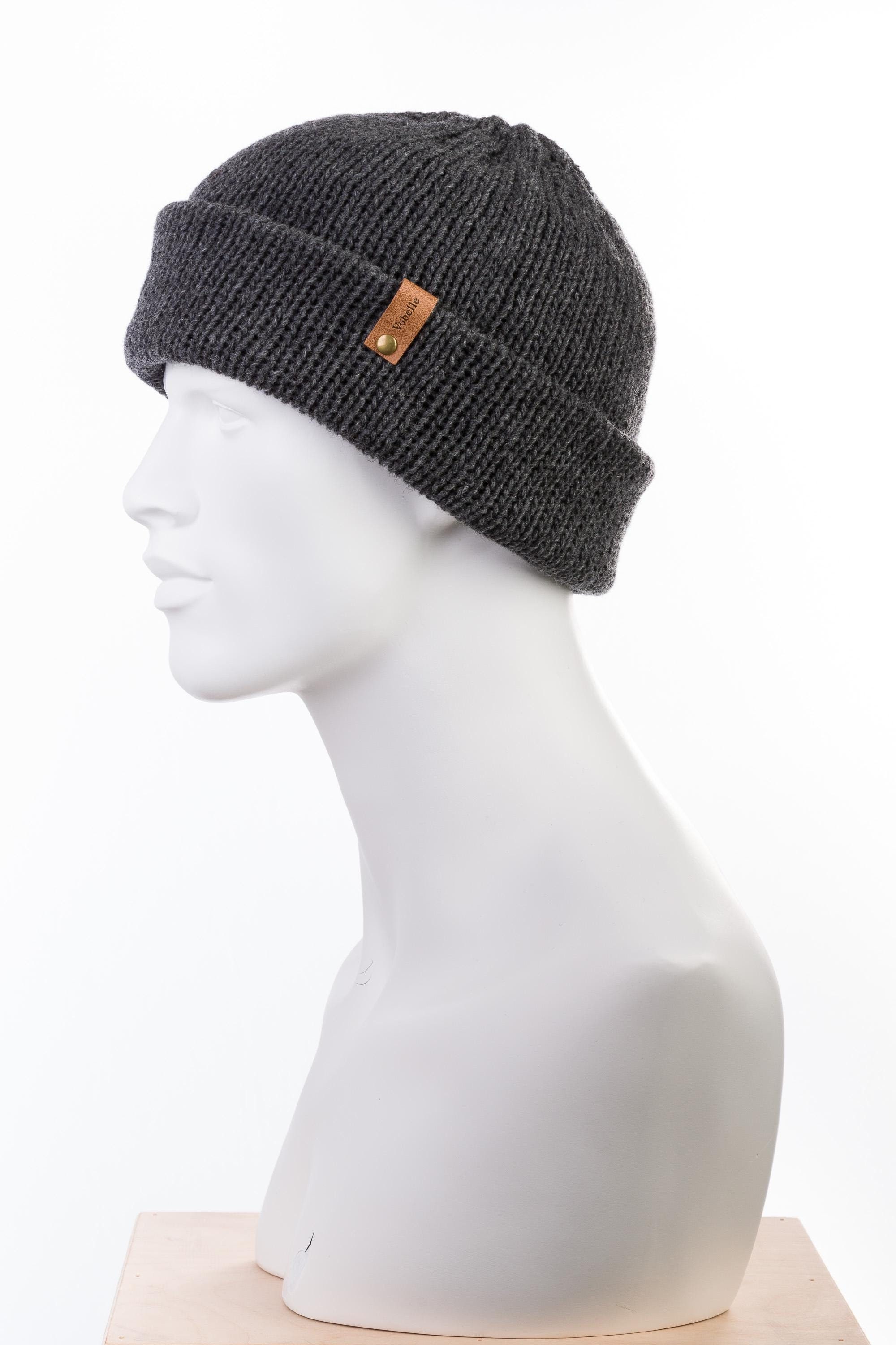 Double Layer Merino Wool Beanie Unisex Winter Hat Cuffed Toque Blank Cuffed 100% Merino Wool Seamless Beanie Wholesale - 1224 - main image 4
