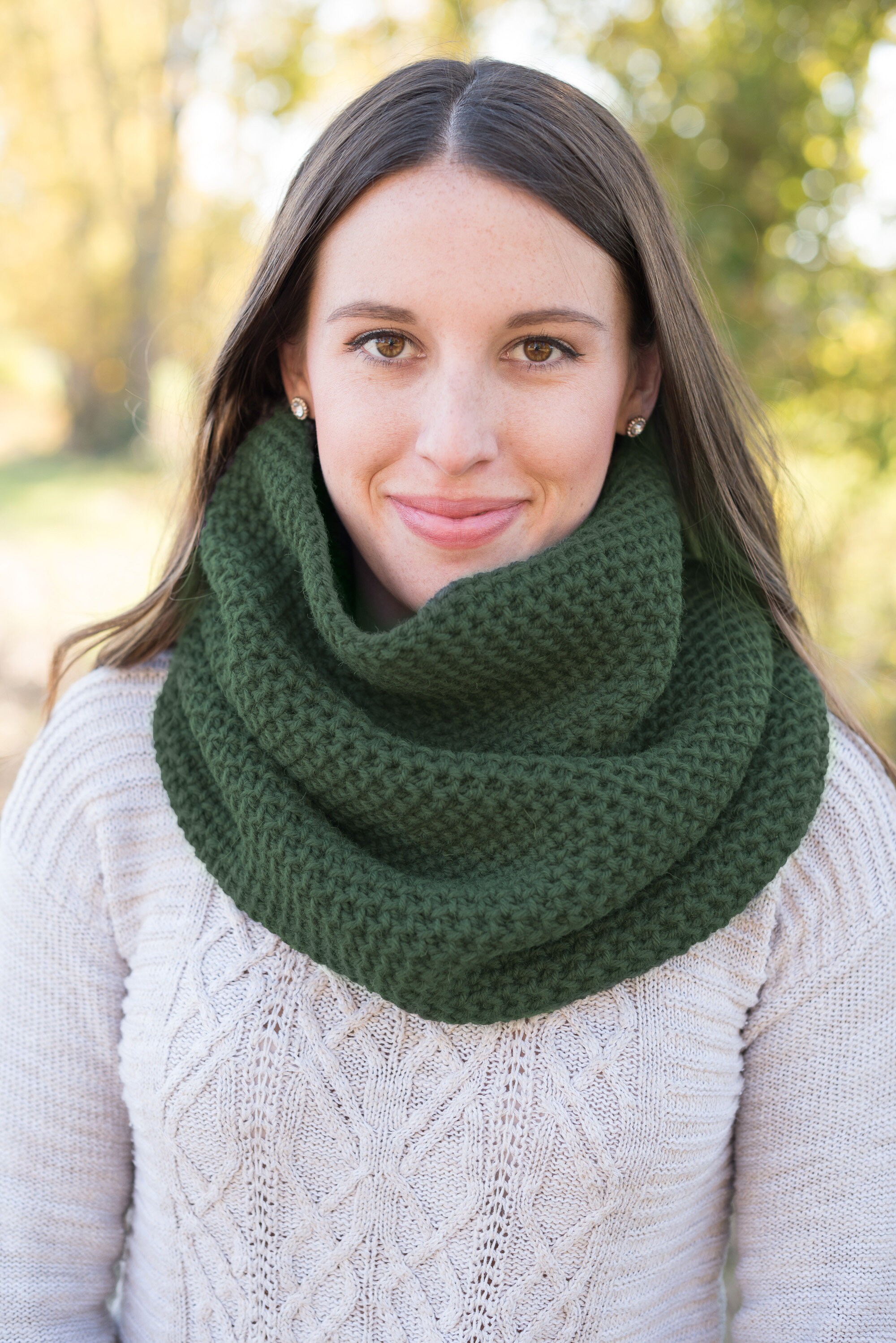 Chunky Knit Wool Cowl, Loop Scarf, Knit Infinity Scarf, Knit Cowl Scarf ...