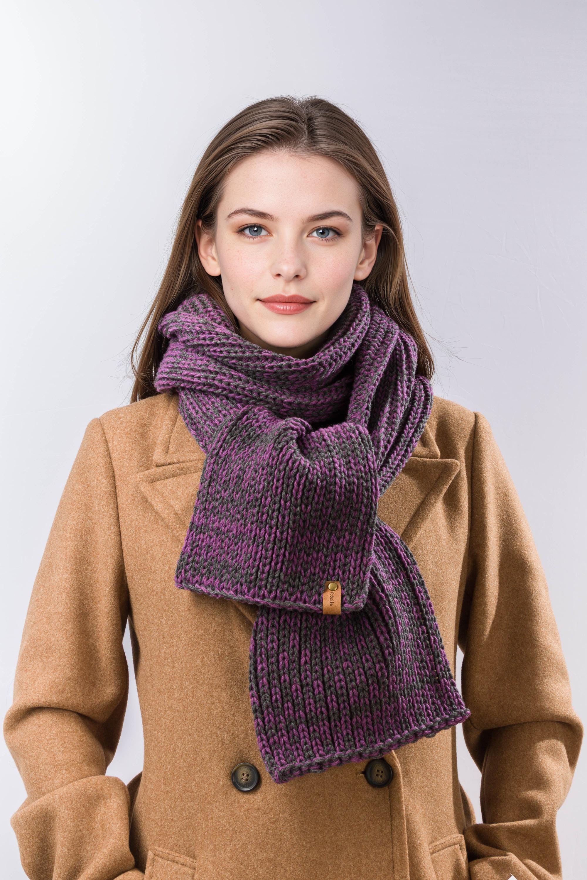 Chunky Knit Merino Wool Scarf - Etsy