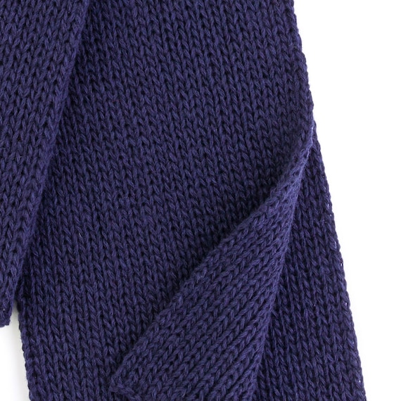 Mens 100% Merino Wool Scarf, Handmade Wool Scarf, Navy Knit Mens 100% Merino Wool Scarf, Handmade Wool Scarf, Navy Knit