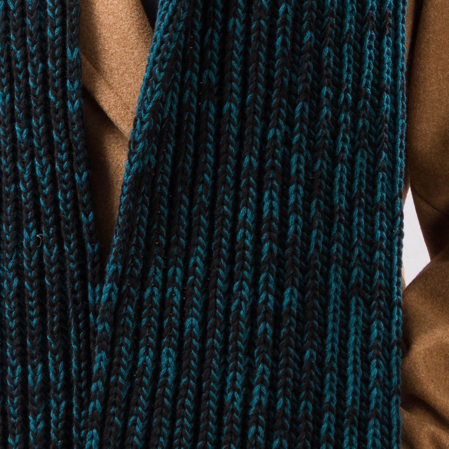 100% Merino Wool Chunky Rib Knit Scarf - Etsy