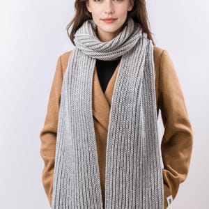 100% Merino Wool Extra Long Knit Scarf, Handmade in USA - Etsy