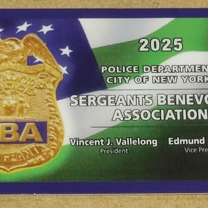 2025 NYPD Sammelkarte mit freundlicher Genehmigung