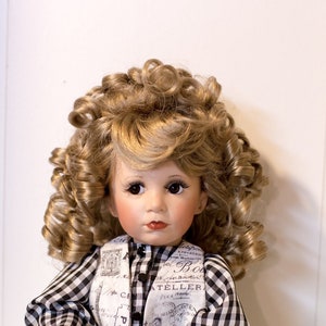 Porzellan Puppen Perücke, Lond Curly Doll Perücke, Charmaine Puppen Perücke 8 - 9 Lt Ginger