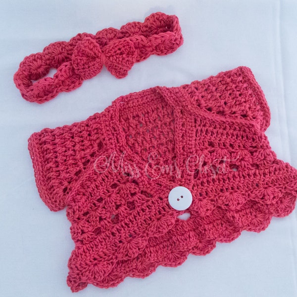 Shrug, Butterfly Shrug Sweater, Baby Shrug, Toddler Shrug, Little Girls Sweater,   Available Sizes - 0 - 6 mths to 5 years