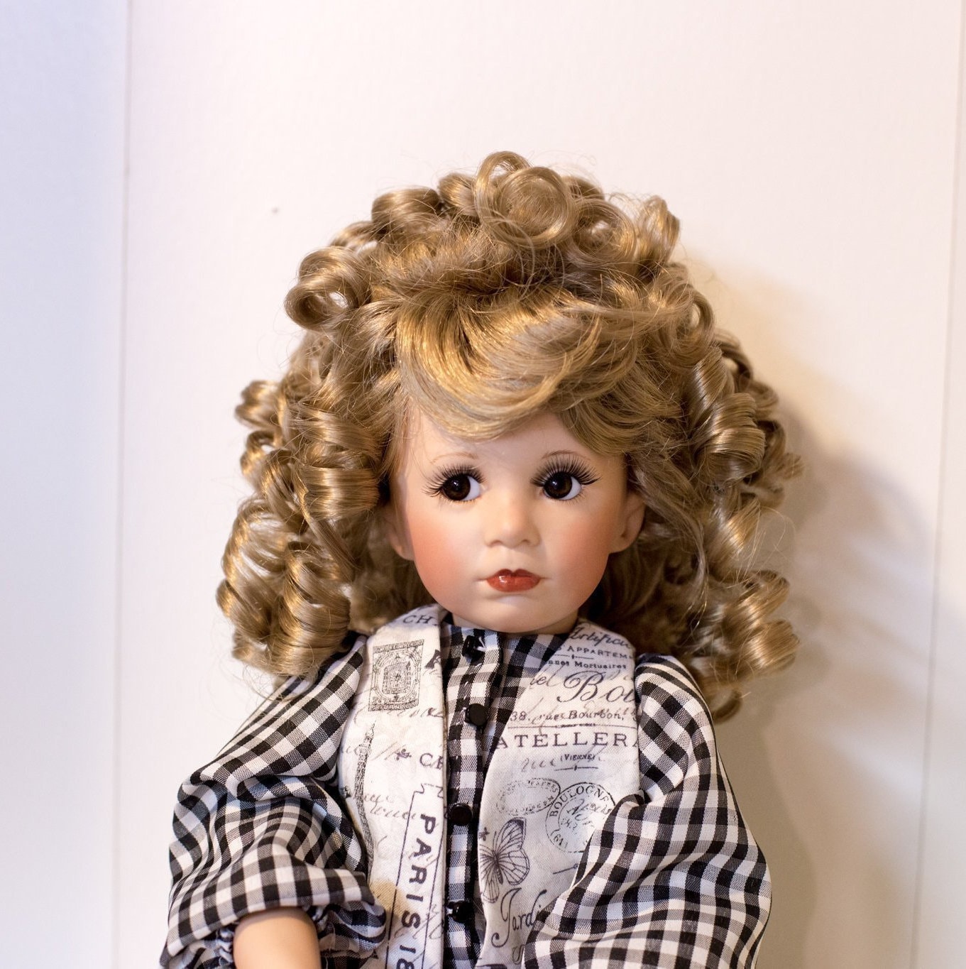 Curly Doll Wig Etsy