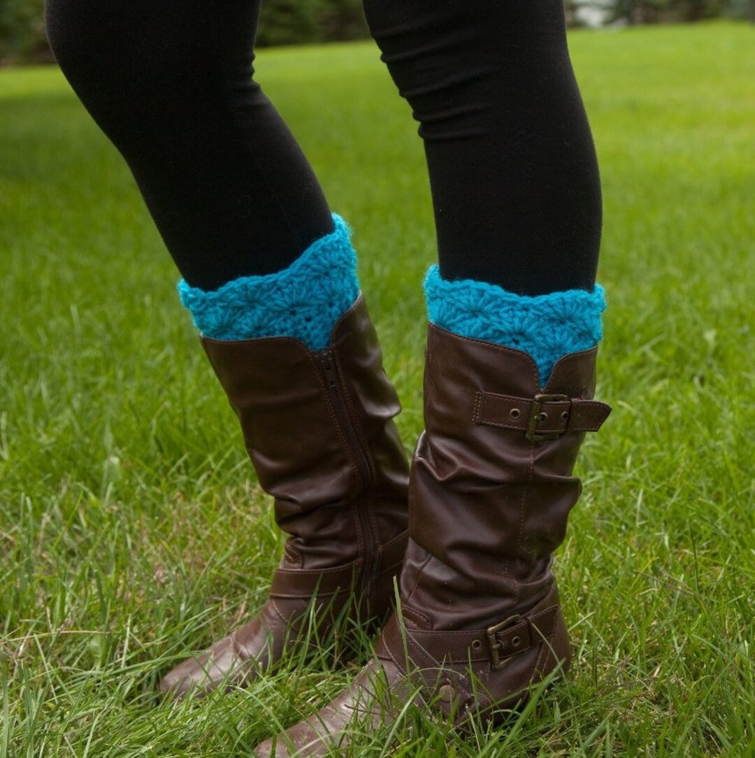 Womens Boot Cuffs, Scalloped Edge Winter Boot Cuff, Ready to Ship in Many Colors Etsy
