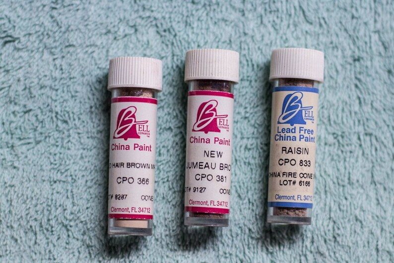 Porcelain Doll Paint 3 Vials of Bell China Paints Powdered Etsy