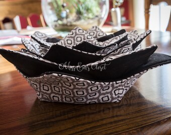 Cozy Bowl, Microwave Bowl Hot Pad, Potholder , Sizes 8" 10" Many colors & prints