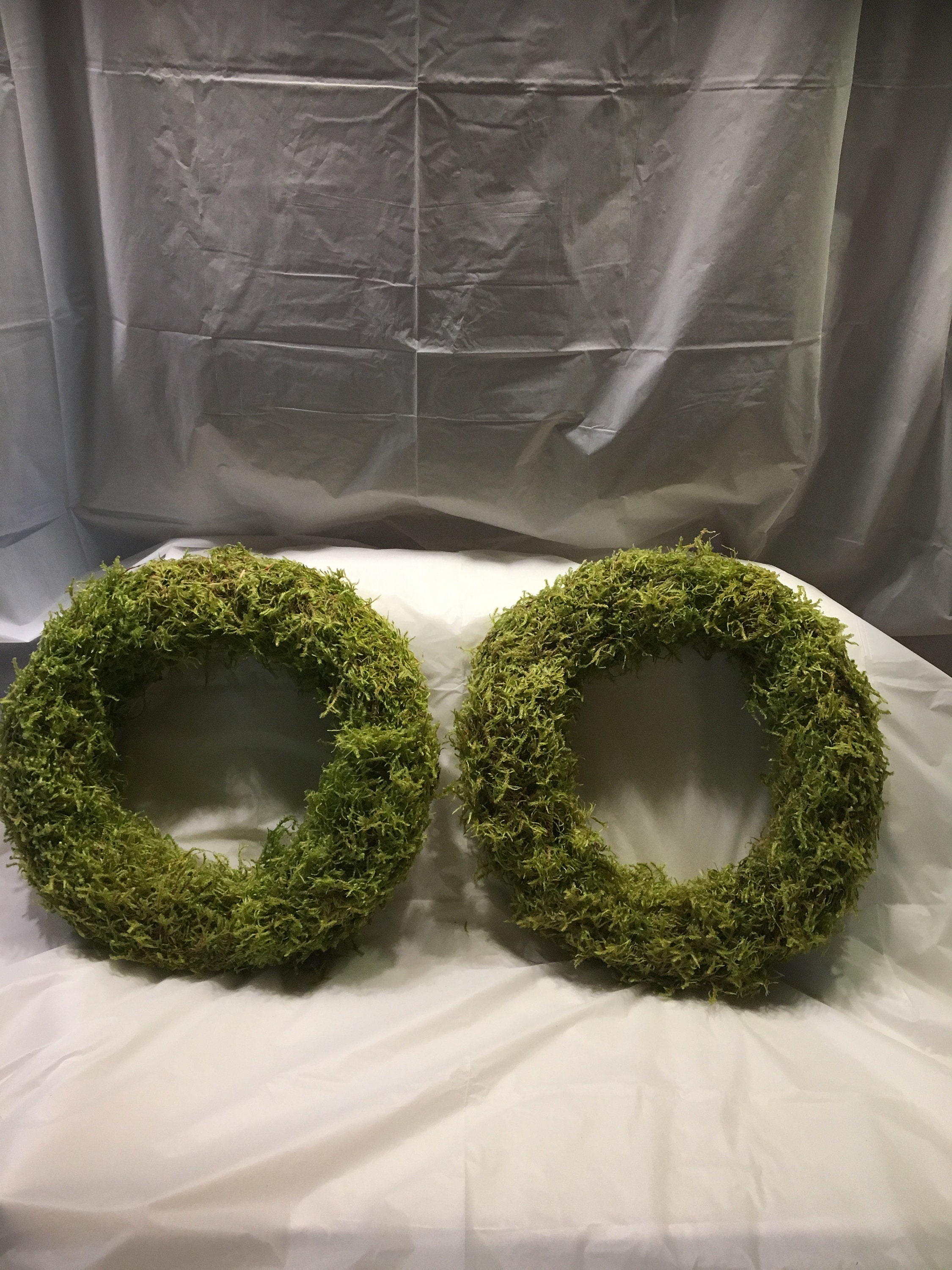 Moss Wreaths 2 12.5 inch front door wreath year round wreath Etsy