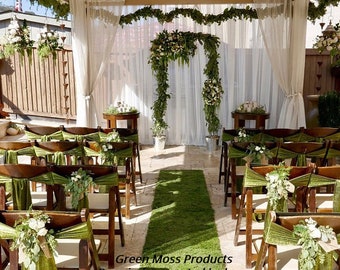 Moss table runner moss mat preserved moss mat for garden wedding party  decor