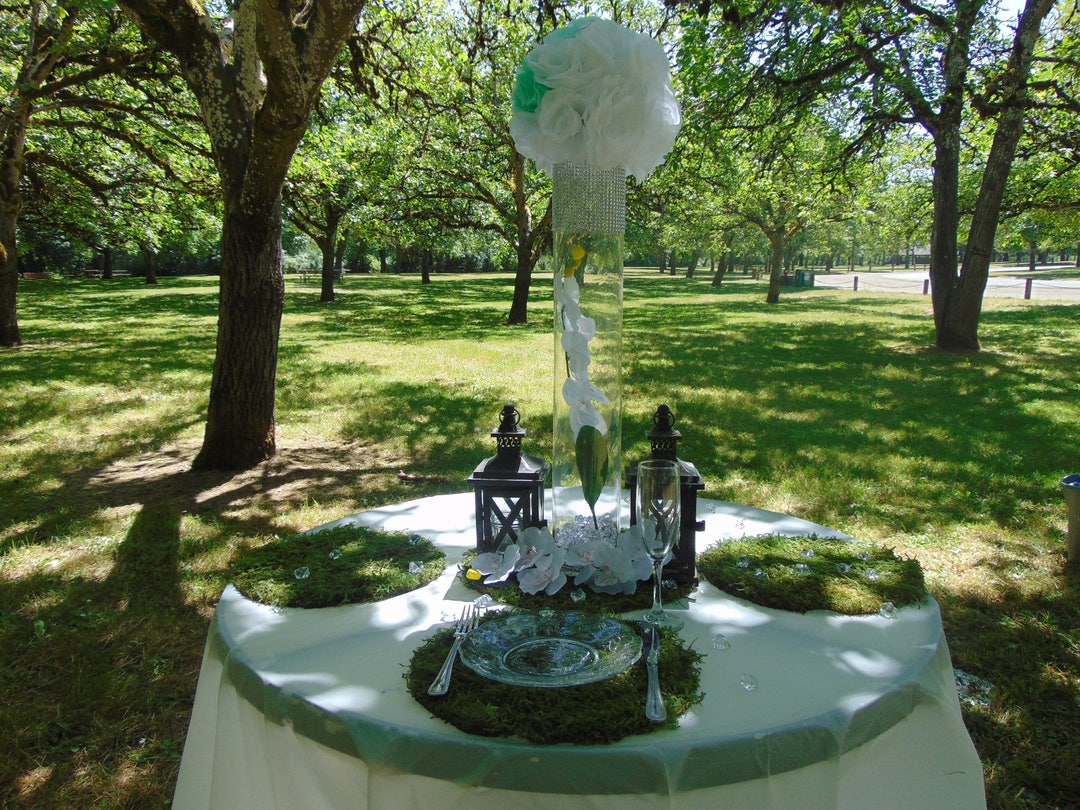 Round Moss Placemats 10 12 Plate Chargers Serveware Couture Events