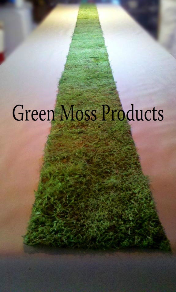 108'' x 12'' Moss Table Runner Green Dried Moss Sheet Roll for Crafts  Preserved Moss Roll Mat for Wedding Party Woodland Garden Fairy Decor