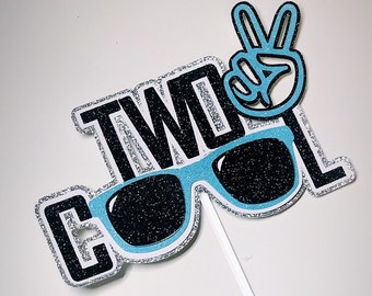 Two cool cake topper, two cool banner, two cool party, 2 cool cake topper, 2 cool banner, two year old party, 2 cool party