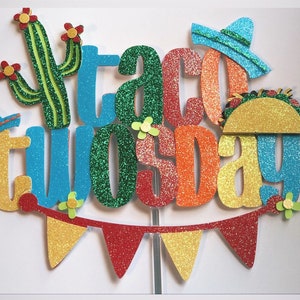 Taco Twosday Cake Topper, Taco Tuesday Cake topper, taco cake topper, taco about a party, taco 'bout a party, two year old party, image 1