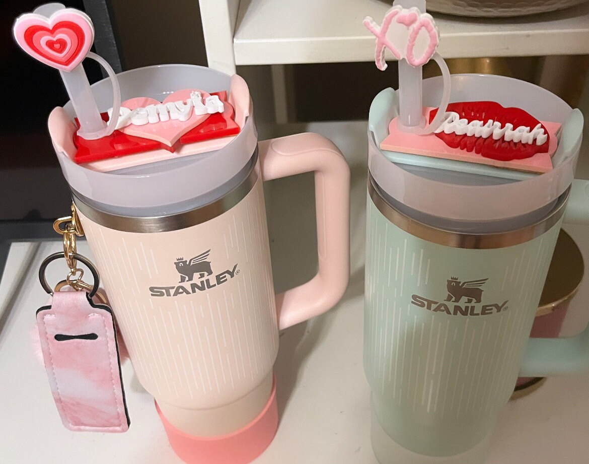 Valentine’s Day Stanley Cup Topper,20/ 30oz, 40oz, Tumbler Topper, Lid Name Tag, Valentines Day lid, Tumbler Nametag, personalized Tumbler