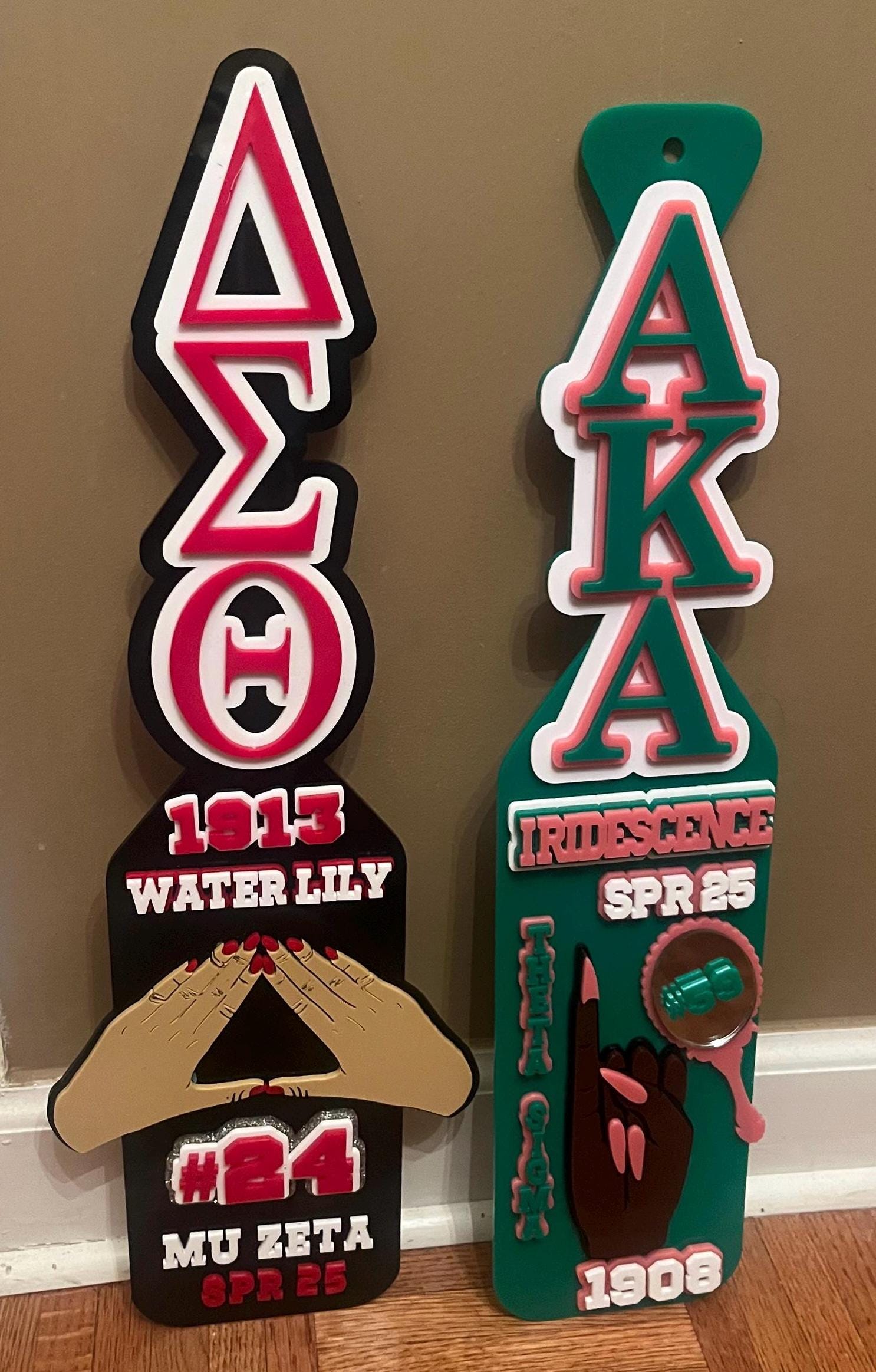 DST paddle, AKA Paddle, sorority paddle, SGRho paddle, Zeta paddle, ACRYLIC, D9 paddle, Greek paddle, custom paddle