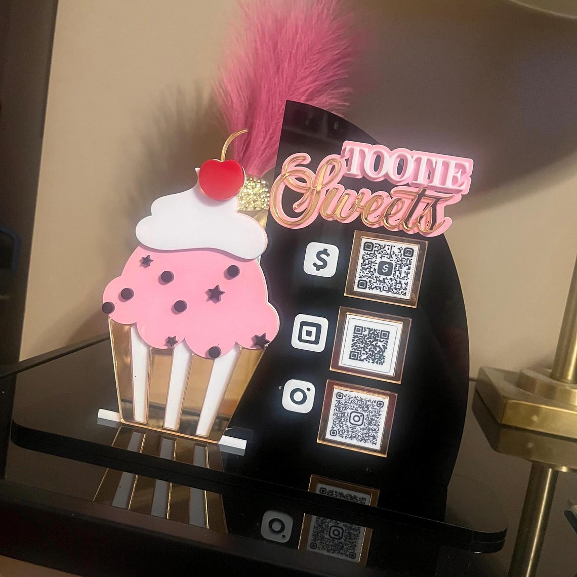 Baker QR Code Scan to Pay Sign Stand, QR Code Stand for Cake Bakery and ...