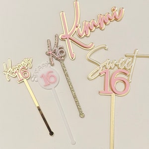 Custom Drink Stirrers, Personalized drink stirrers, sweet 16 drink stirrers , drink sticks, acrylic stirrers, birthday drink stirrers