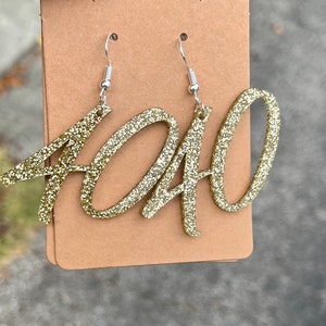 Age earrings, birthday earrings, 40th birthday earrings, number earrings,acrylic earrings, custom earrings image 1
