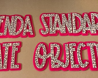 Classroom magnets for whiteboard, teacher magnets, custom acrylic magnets, subject magnets, standard, agenda, date, objective, goals, to do