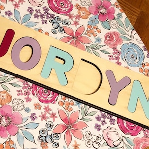Baby Name Puzzle, Wooden Name Puzzle, Custom Baby Name Puzzle, Personalized Name Puzzle, Name Puzzle