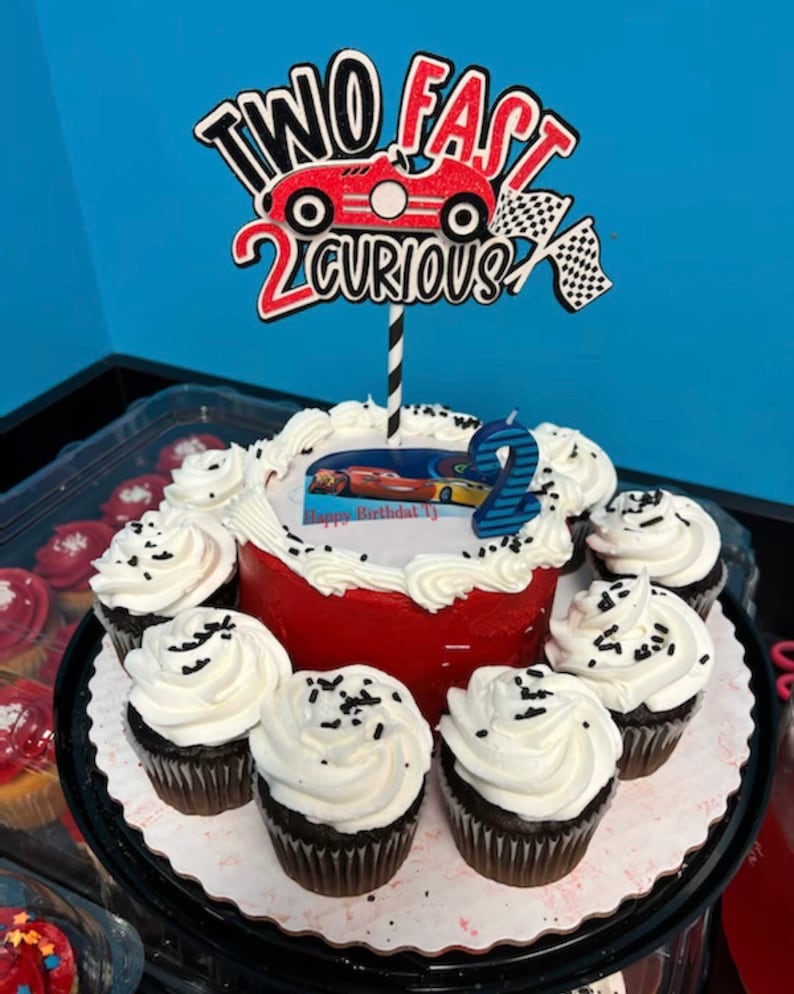 Two Fast 2 Curious Cake Topper, Two Fast Cake Topper, 2 Fast Cake ...