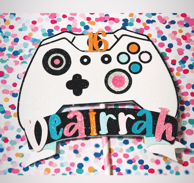 Game Controller Cake Topper Gamer Cake Topper Gamer Custom Etsy