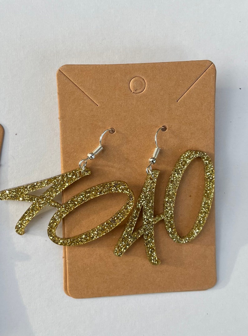 Age earrings, birthday earrings, 40th birthday earrings, number earrings,acrylic earrings, custom earrings image 4