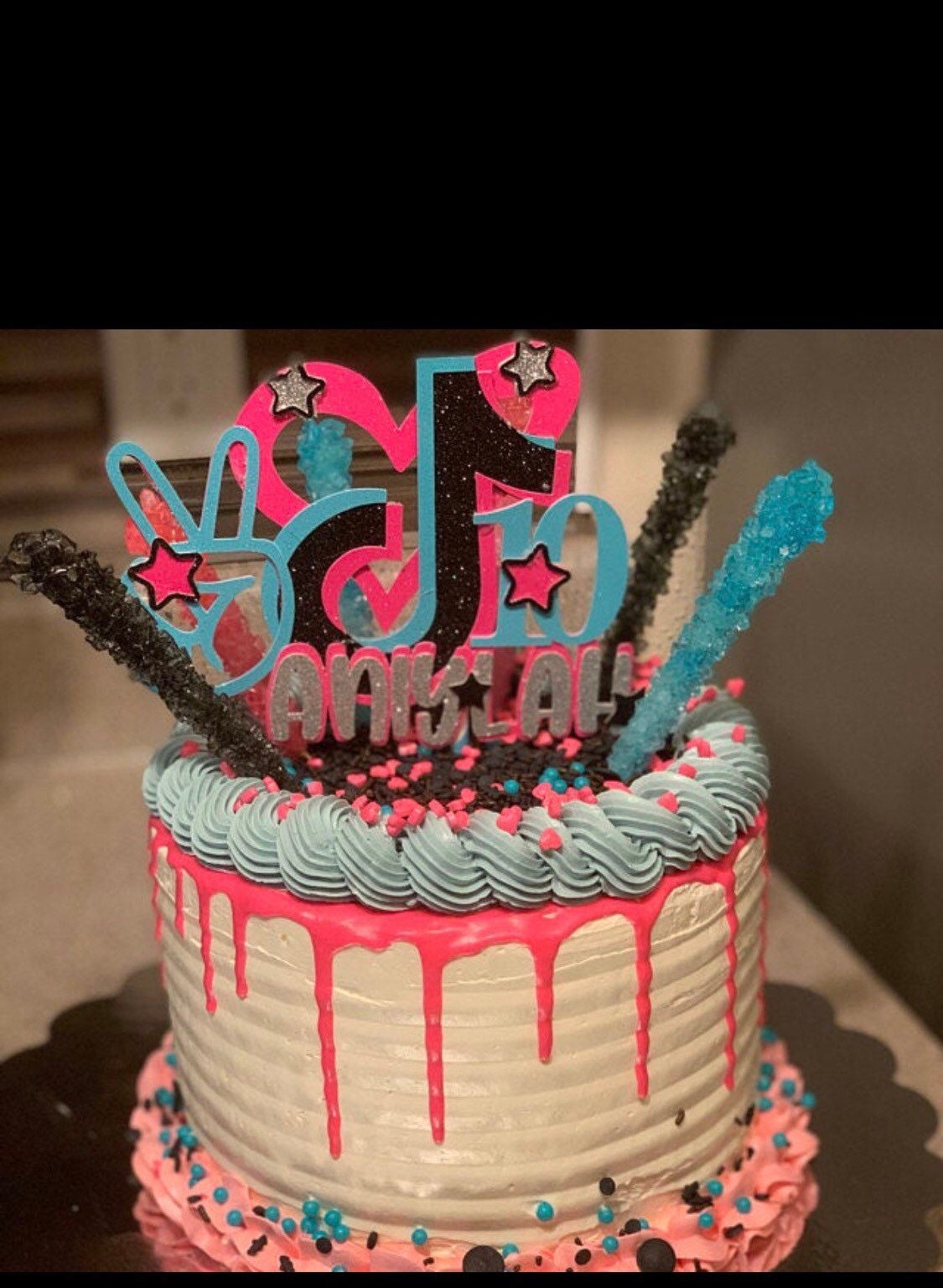 Tiktok Inspired Cake Topper Tik Tok Inspired Cake Topper Tik Etsy France