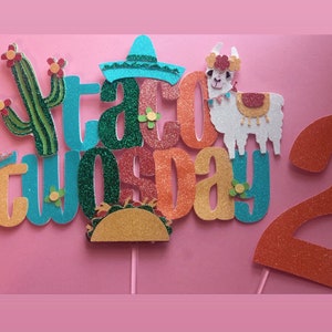Taco Twosday Cake Topper, Taco Tuesday Cake topper, taco cake topper, taco about a party, taco 'bout a party, two year old party, image 3