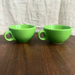 Lot de 2 tasses à café expresso vintage en céramique verte