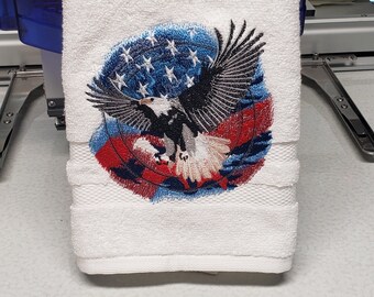 EAGLE HEAD and Personalised Name Embroidered onto Towels Bath Robes Hooded Towel EAGLE HEAD and Personalised Name Embroidered onto Towels Bath Robes Hooded Towel