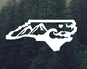 State Car Sticker Carolinas Sticker NC State Decal North Carolina Decal State Car Decal Carolina Decal NC Sticker Car Decal NC Decal