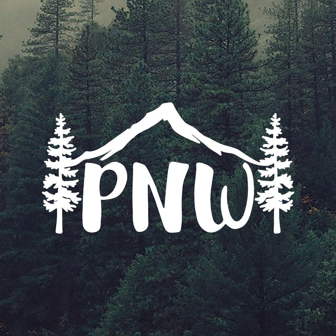 PNW Vinyl Decals - Mt Hood - Trees - Pacific Northwest - Pacificnwild ...