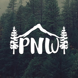 Decalques de vinil PNW - Mt Hood - Árvores - Noroeste do Pacífico - PacificNWild