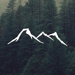 Three Sisters Mountains Vinyl Decal - Sisters, Oregon